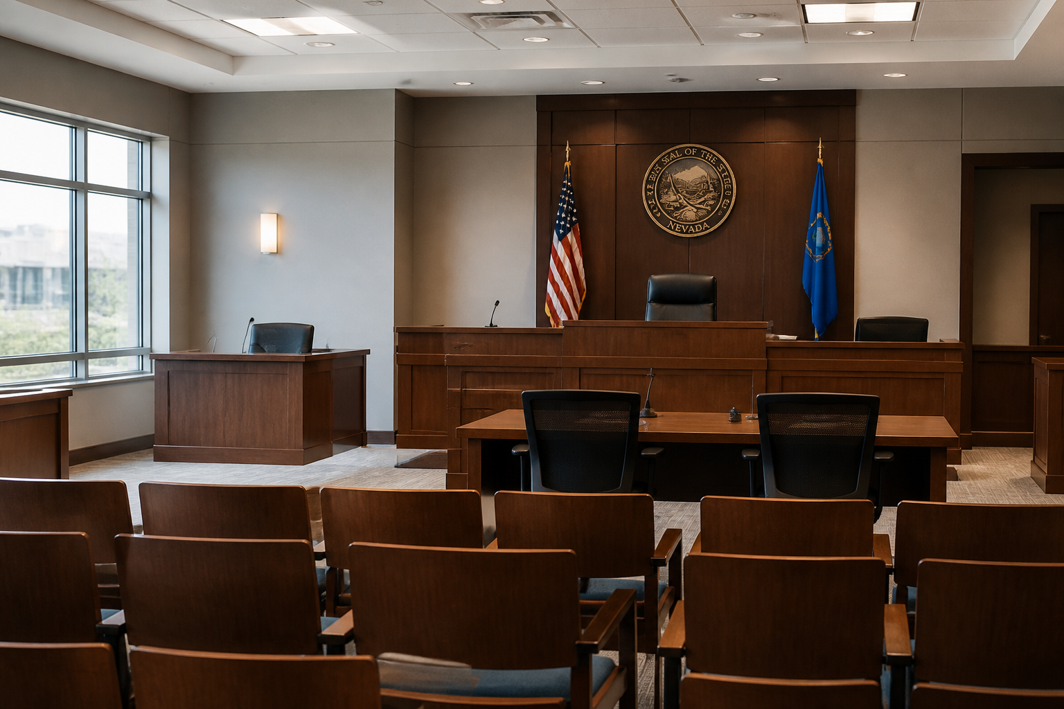 A Nevada court room