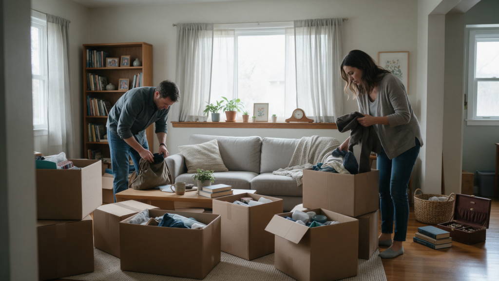 Household belongings being divided during a Nevada divorce